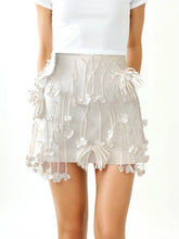 Jupe taille haute à franges